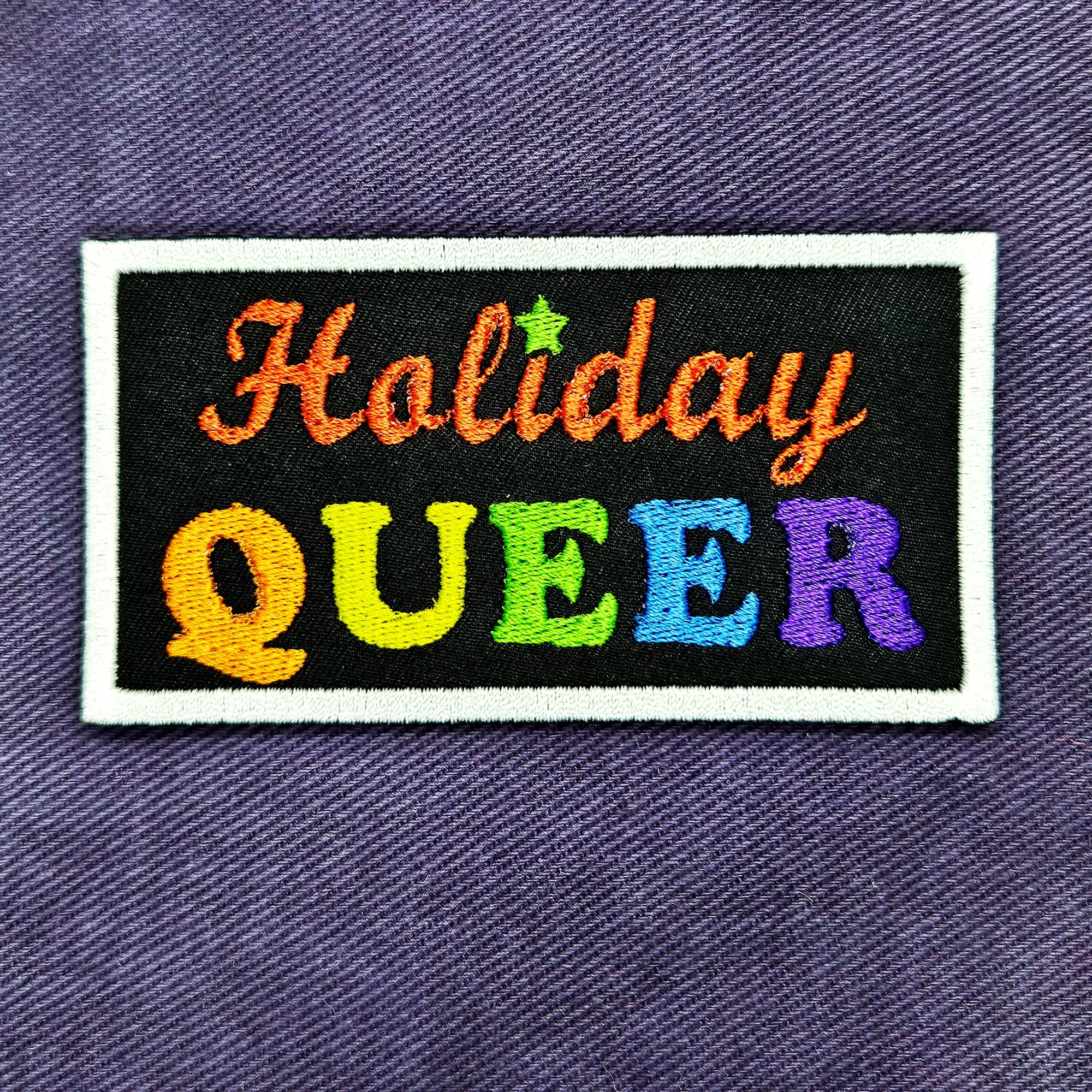 Holiday Queer Rainbow Iron on Patch