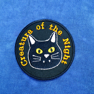 Creature of the Night Black Cat Patch