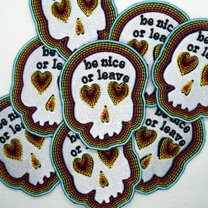 Be Nice or Leave Skull Patch