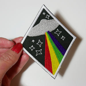 Rainbows and UFOS Iron On Patch