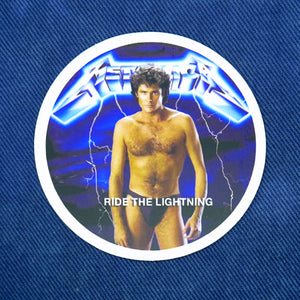Ride the Hasselhoff Lightning Sticker