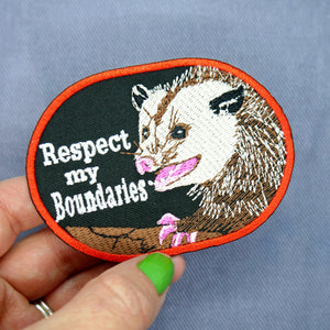 Respect my Boundaries Opossum Patch