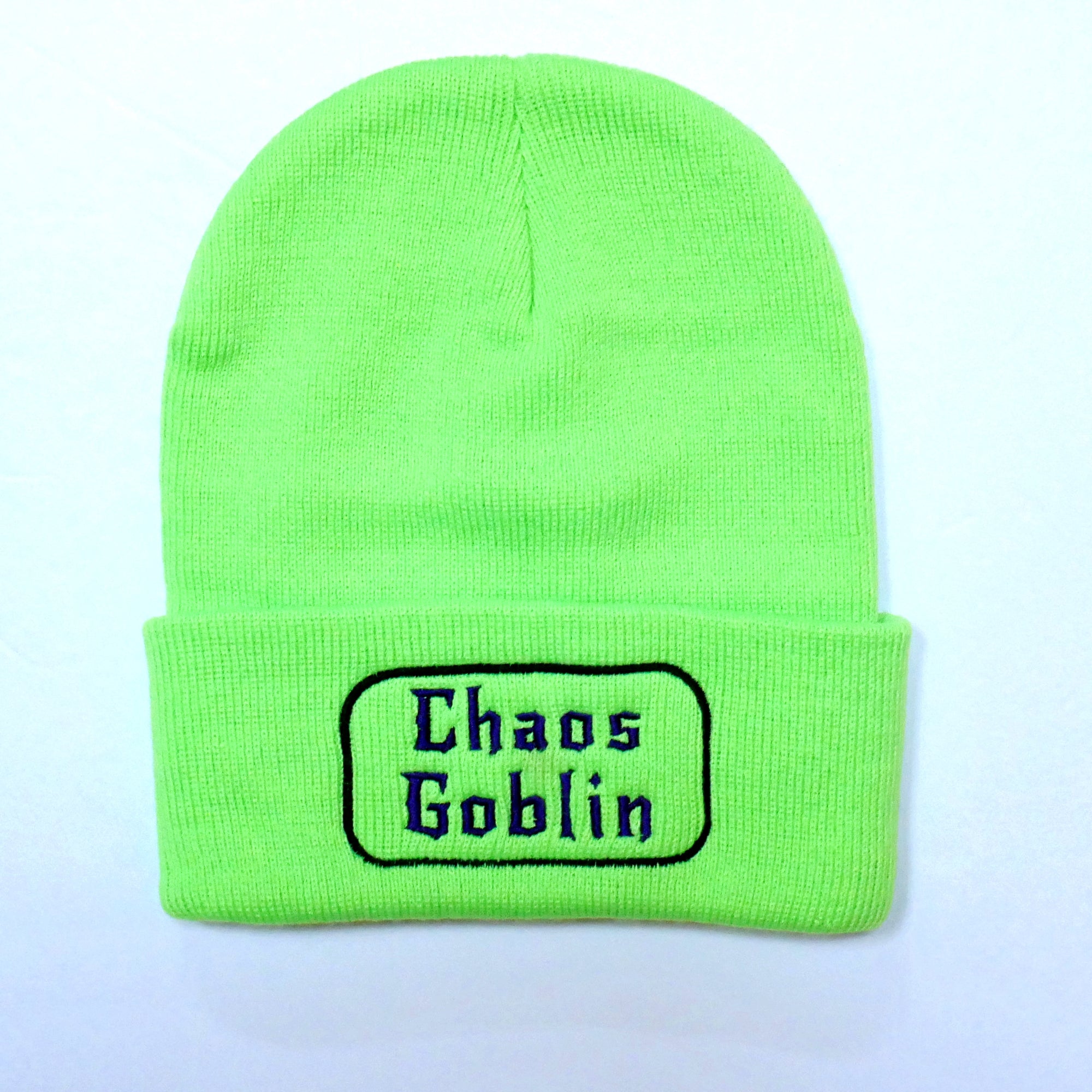 Neon Chaos Goblin Beanie