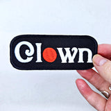 Clown Name Tag Iron On Patch