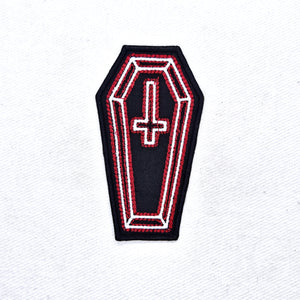 Neon Coffin Cross Patch