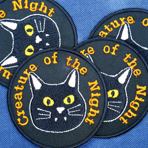 Creature of the Night Black Cat Patch