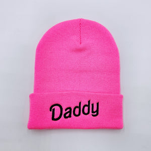 Daddy in Hot Pink Beanie