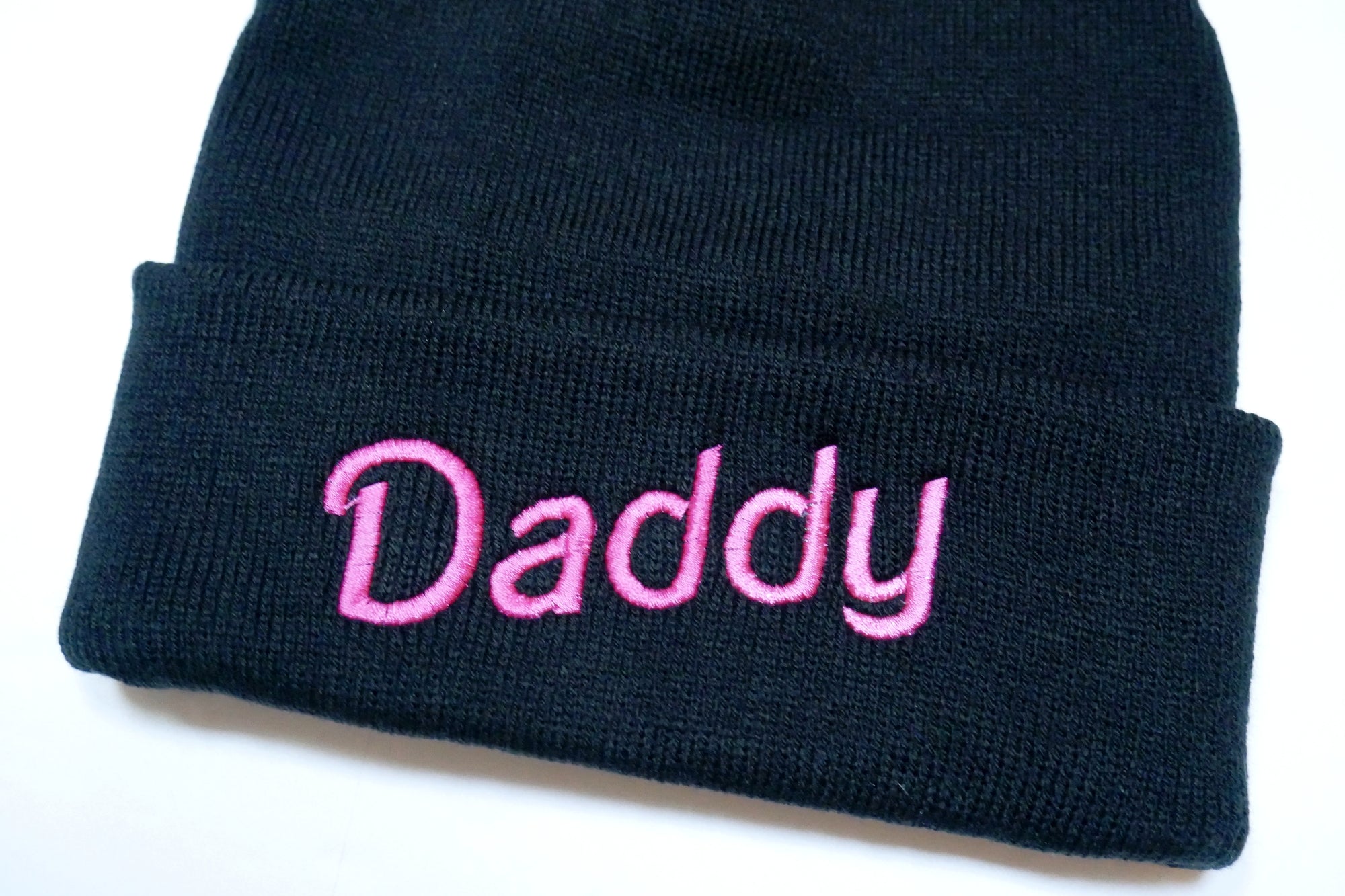 Daddy in Pink Beanie