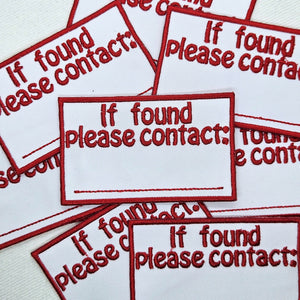 If Found Please Contact Patch