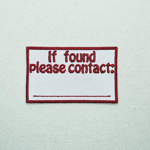 If Found Please Contact Patch