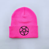 Pentagram Hot Pink Beanie