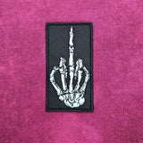Skeleton Middle Finger Patch