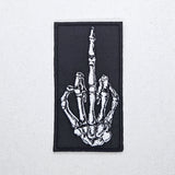Skeleton Middle Finger Patch
