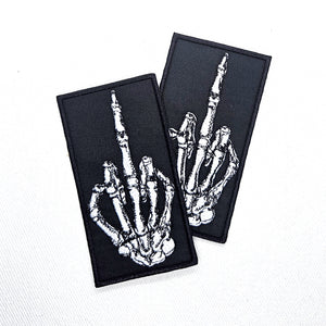 Skeleton Middle Finger Patch