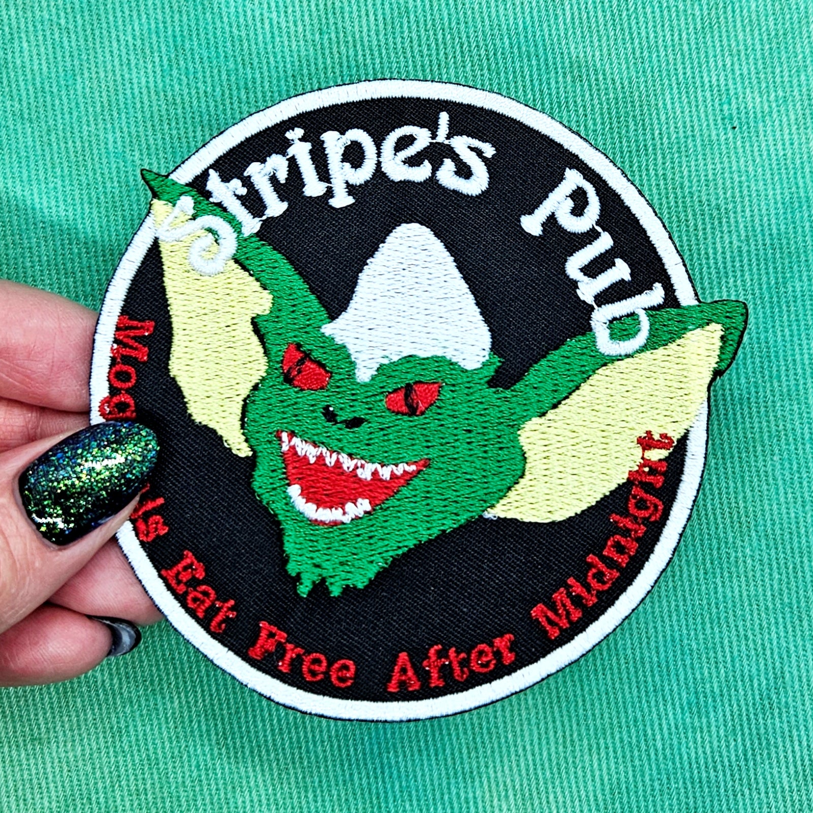 Stripe's Pub Gremlins Iron On Christmas Patch