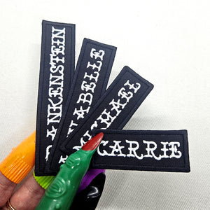 Custom Name Tag - Personalized Horror/Tattoo Iron on Patch
