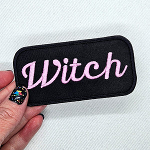 Witch Name Tag Iron On Patch