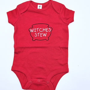 Witches Stew Baby Onesie Red Bodysuit