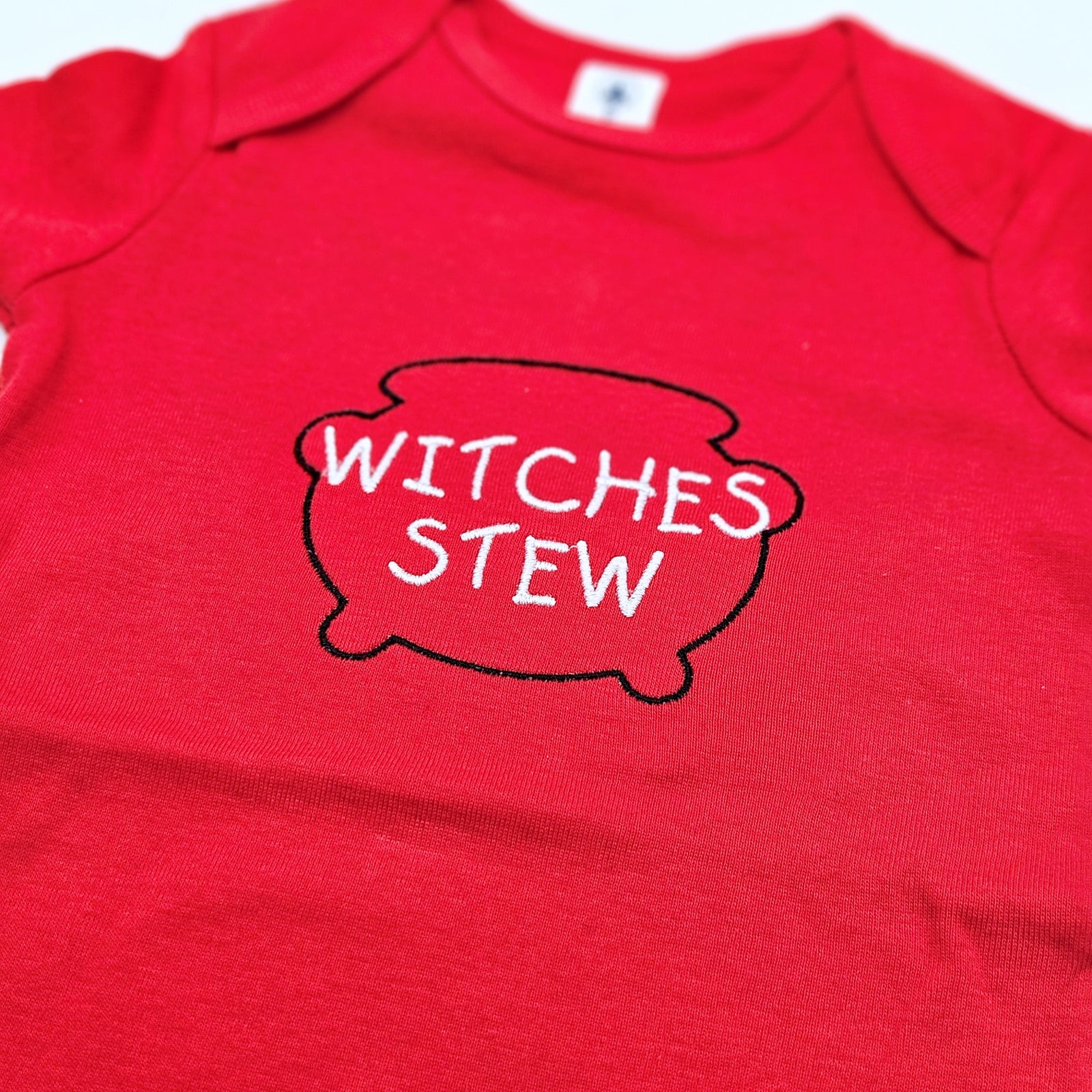 Witches Stew Baby Onesie Red Bodysuit