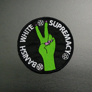 banish white supremacy witch patch