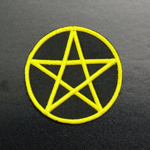 yellow pentagram star patch