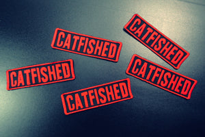 black red small catfished stamp patch