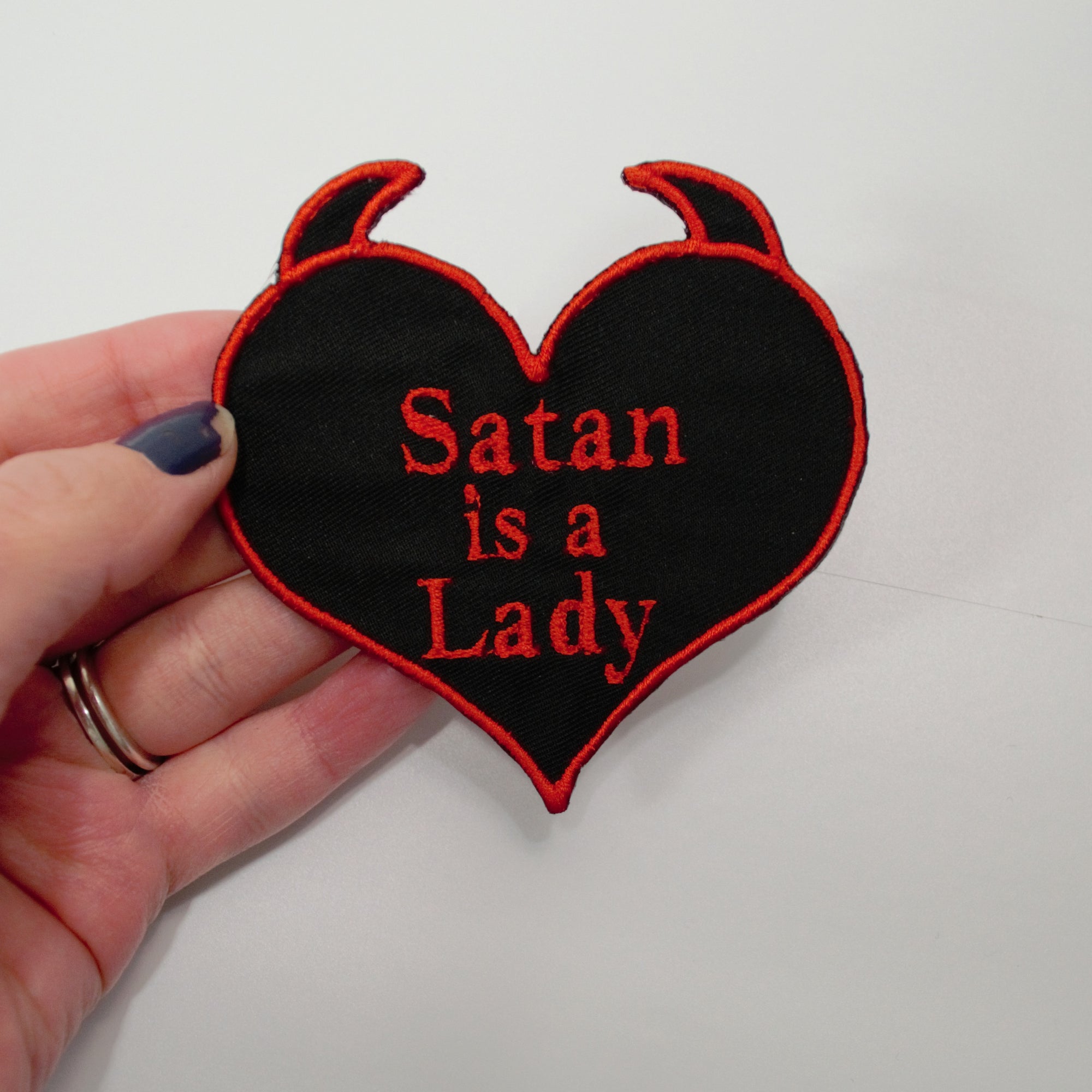satan is a lady patch