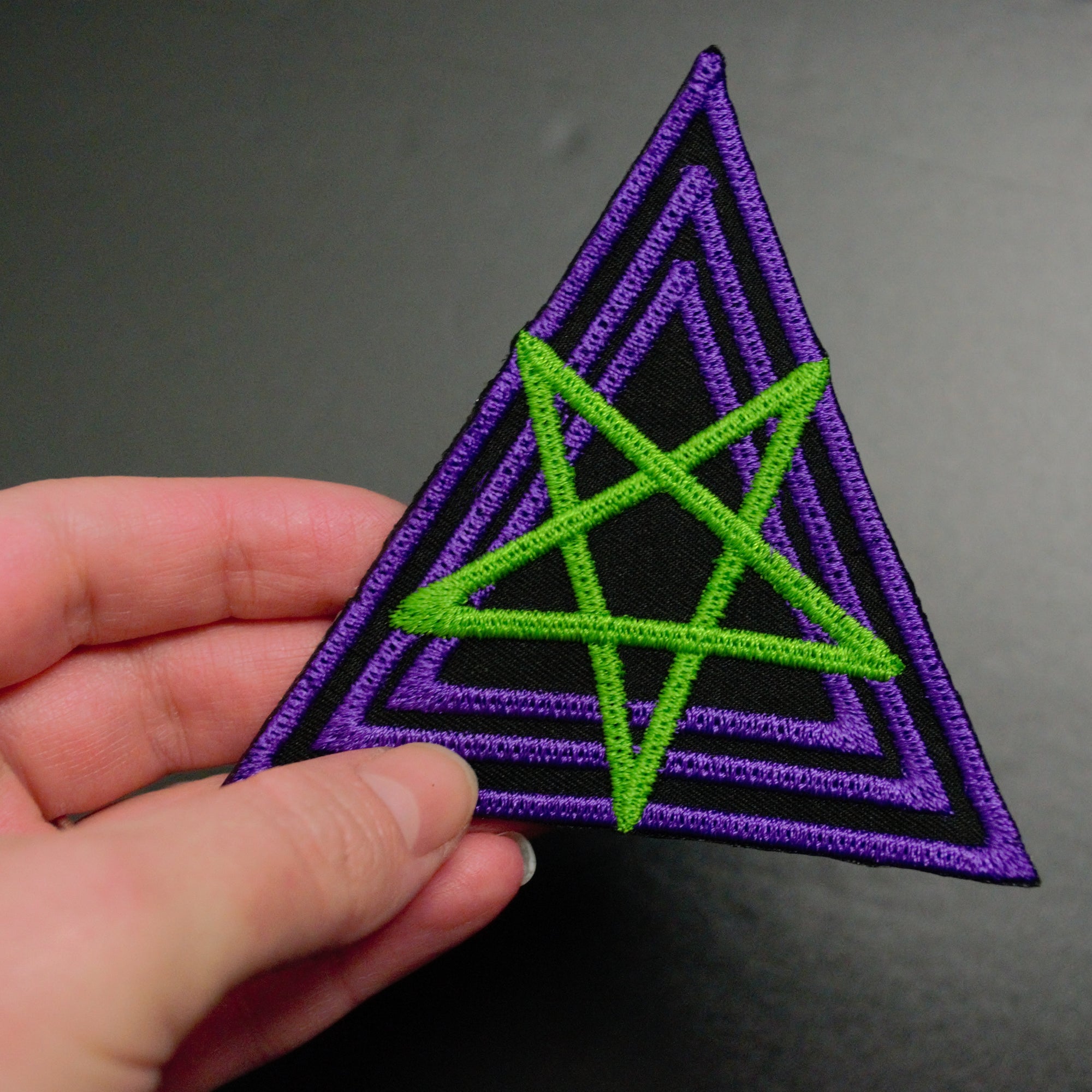 triple triangle pentagram patch