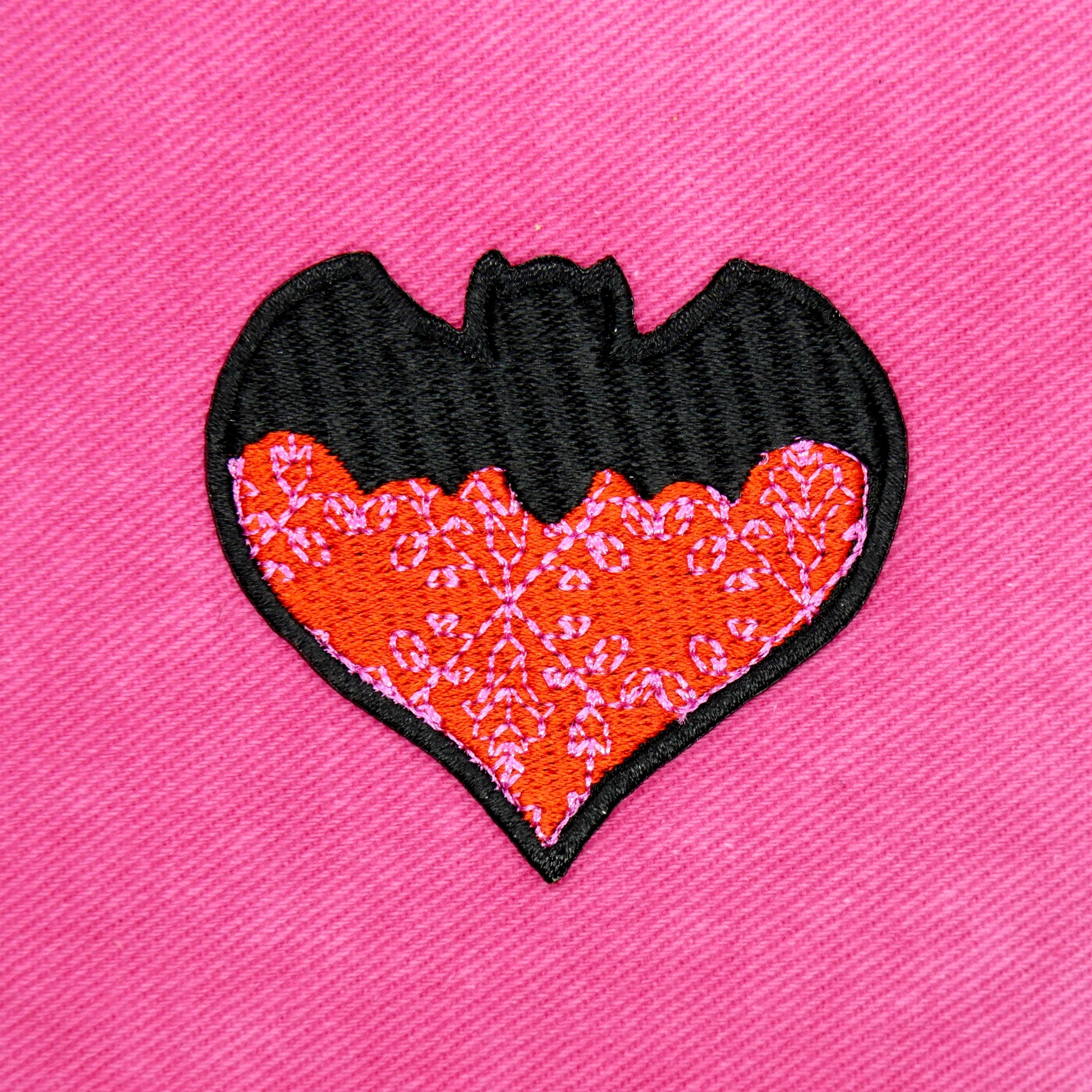 Bats in Love Iron On Patch
