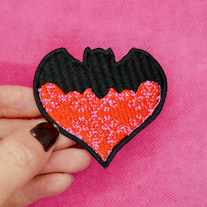 Bats in Love Iron On Patch