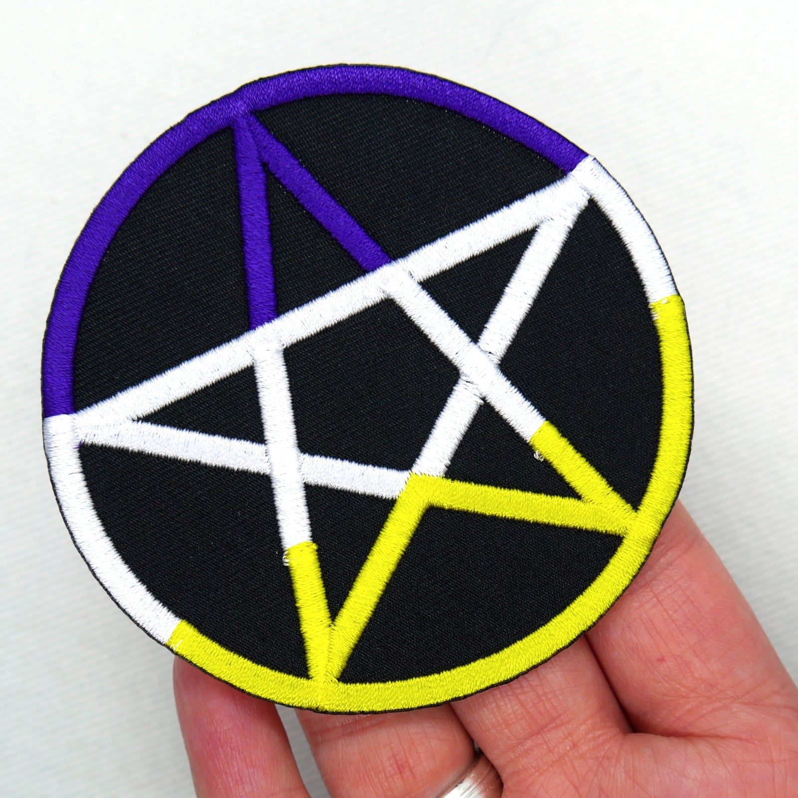 Nonbinary Pride Pentagram Patch