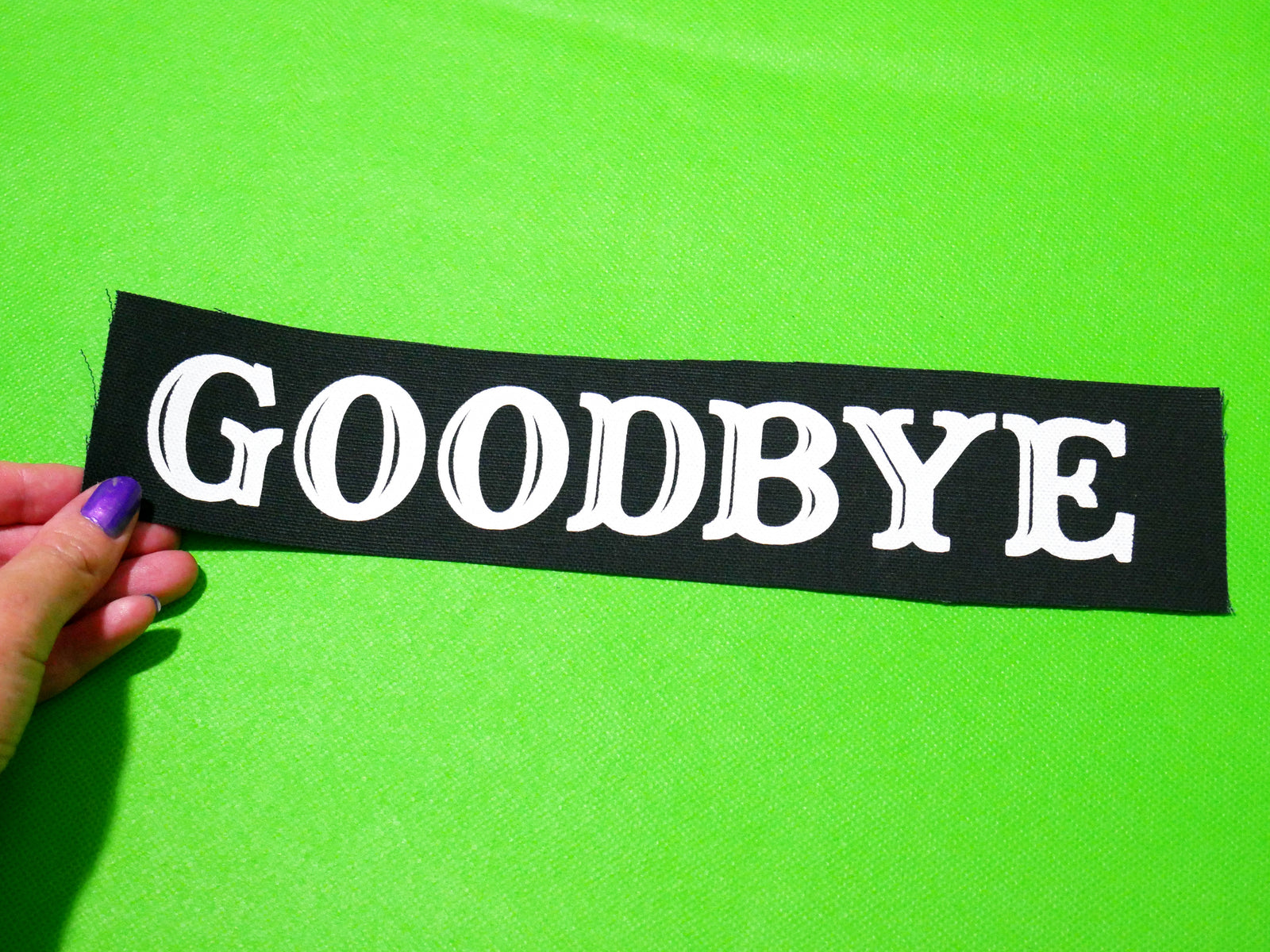 Goodbye Ouija Print Canvas Patch