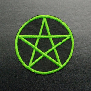 green witch pentacle patch