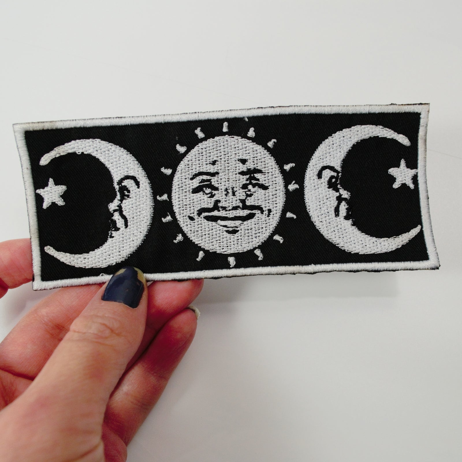 triple moon sun patch