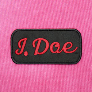 J. Doe Name Tag Patch