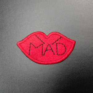 red lips iron on patch