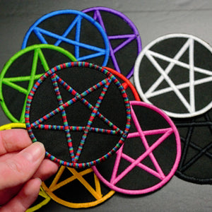round circle star pentacle pentagram patches