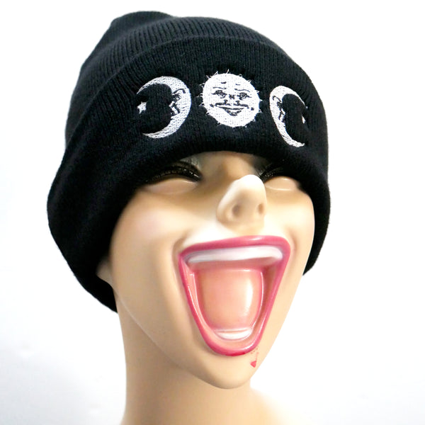 Ouija Sun Crescent Moon Beanie Winter Cap Junkyard Witch