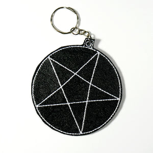 Pentacle Embroidered Keychain