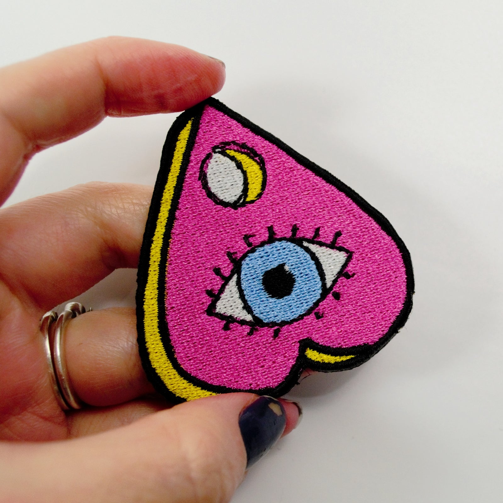 pink blue eyeball horror patch