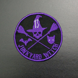 purple embroidered witchcraft patch