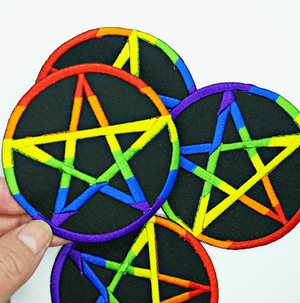 Rainbow Pride Pentagram Patch