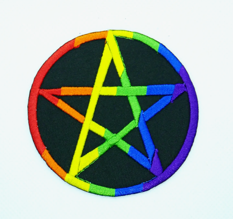 Rainbow Pride Pentagram Patch