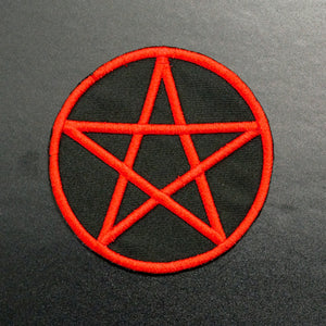 red iron on round patch