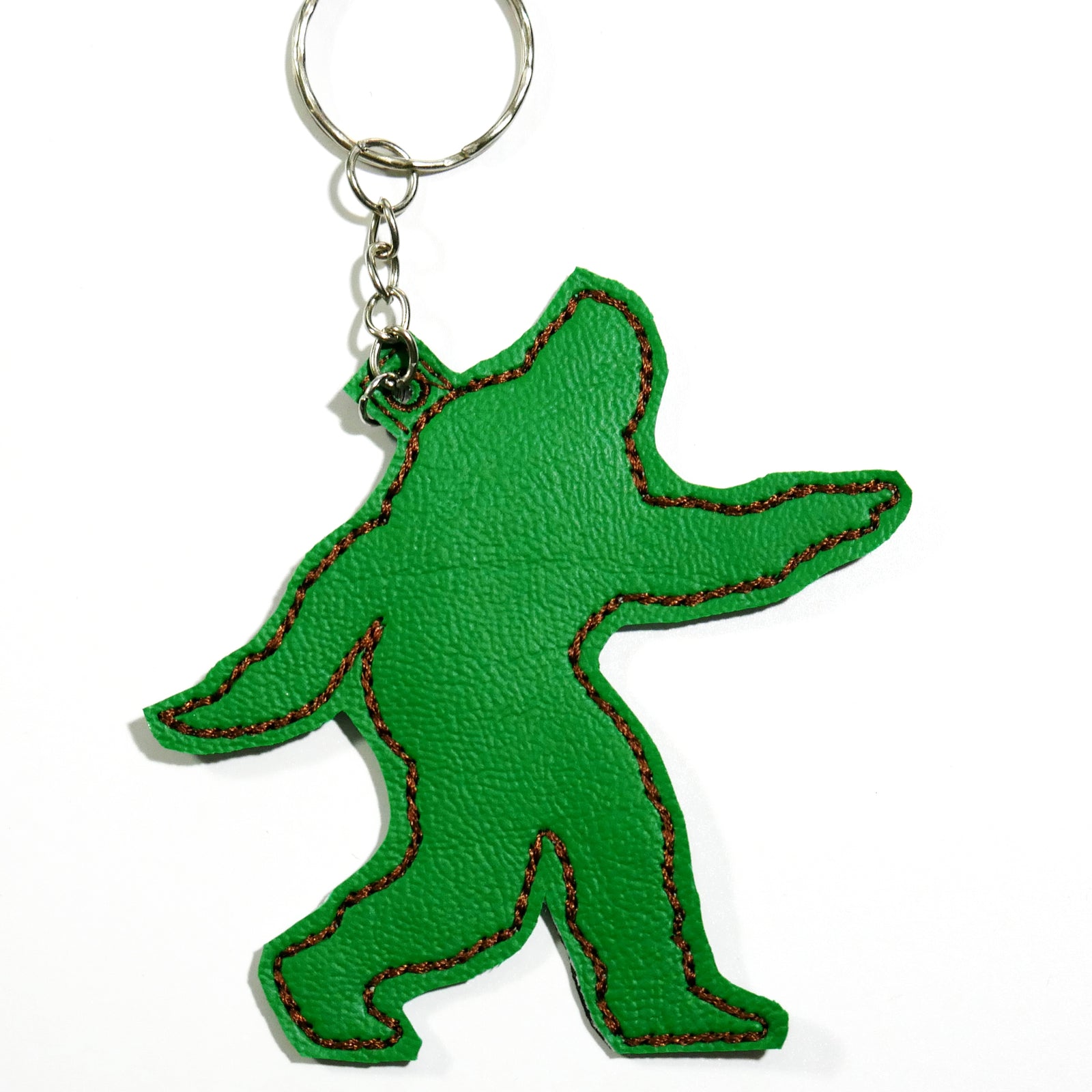 Bigfoot Wanders Embroidered Keychain